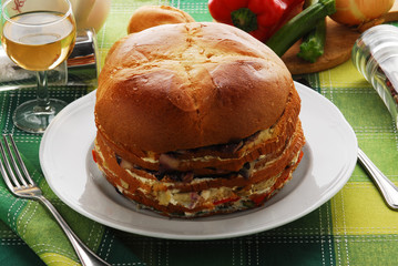 Panino farcito con verdure e formaggi - Contorni - Lombardia