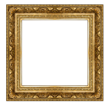 Gold Antique Frame Isolated