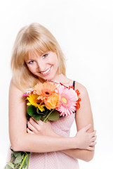 Obraz na płótnie Canvas girl with flowers