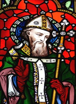 Saint Patrick in stained glass