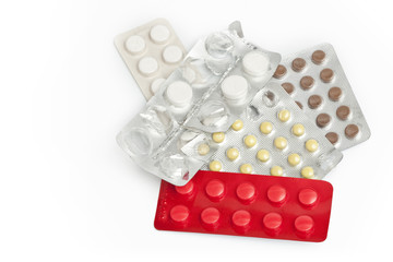 different pills background