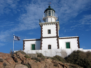 Fototapeta na wymiar Santorini Lighthouse
