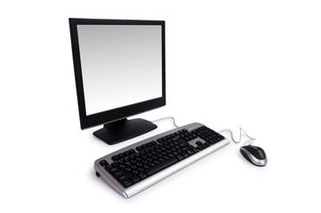 Desktop computer isolated on the white background