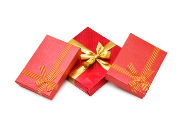 Gift boxes isolated on the white background