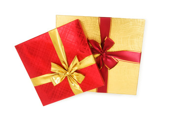 Gift boxes isolated on the white background