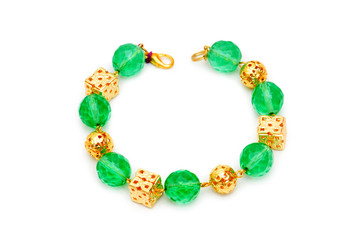 Woman bracelet isolated on the white background