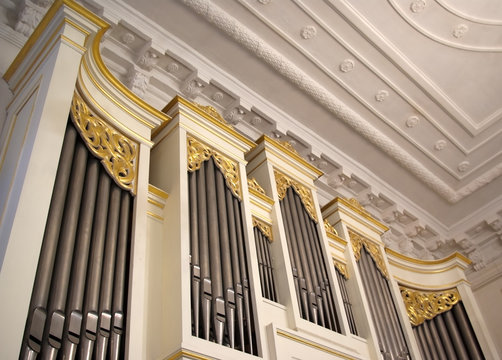 white cathedral organ