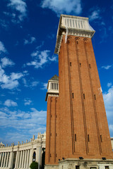 Obraz premium two towers in Barcelona, Spain