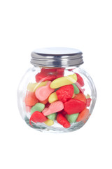 Candies in the glass jar