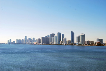 Naklejka premium Miami Skyline