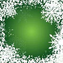 Winter background, snowflakes - vector illustration