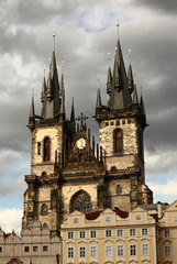 Fototapeta premium Tynsky church in Prague, Czech republic.