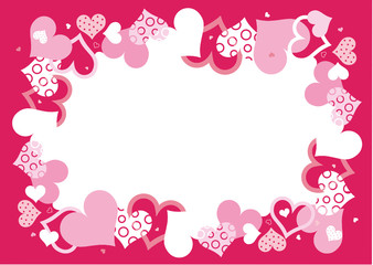 Two pink vector frame