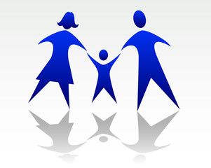 concept illustration of a happy family