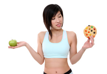 Woman on Diet Making Choice