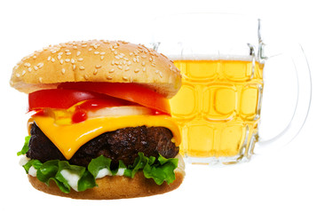 Burger and beer