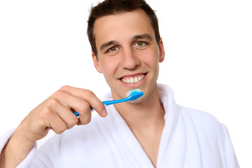 Man Brushing Teeth