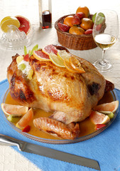 Pavo en salsa de frutas tropicales