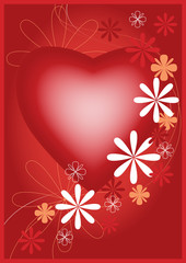 Congratulatory card with heart