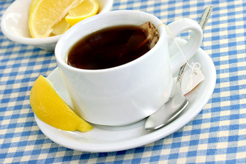 Cup of tea and lemon