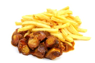 Currywurst mit Pommes