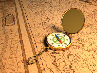 Fototapeta na wymiar Golden compass