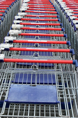 Carts near the entrance into the shop