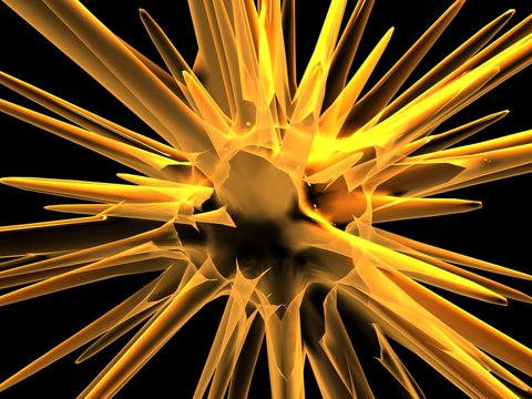 Glowing explosion