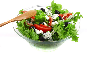 vegetable salad and goat cheese