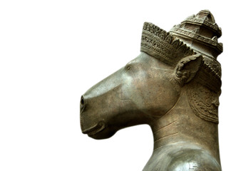Statue à tête de cheval.