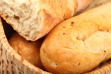 Basket of baguettes.