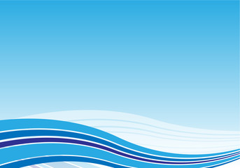 Hintergrund Blau mit Wellen