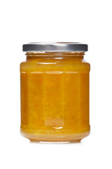 Plum jam glass jar