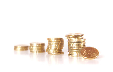 Cent coins stacked