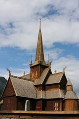 Fototapeta na wymiar Stabkirche von Lom - Norwegen