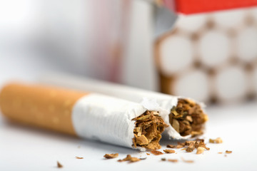 broken cigarette
