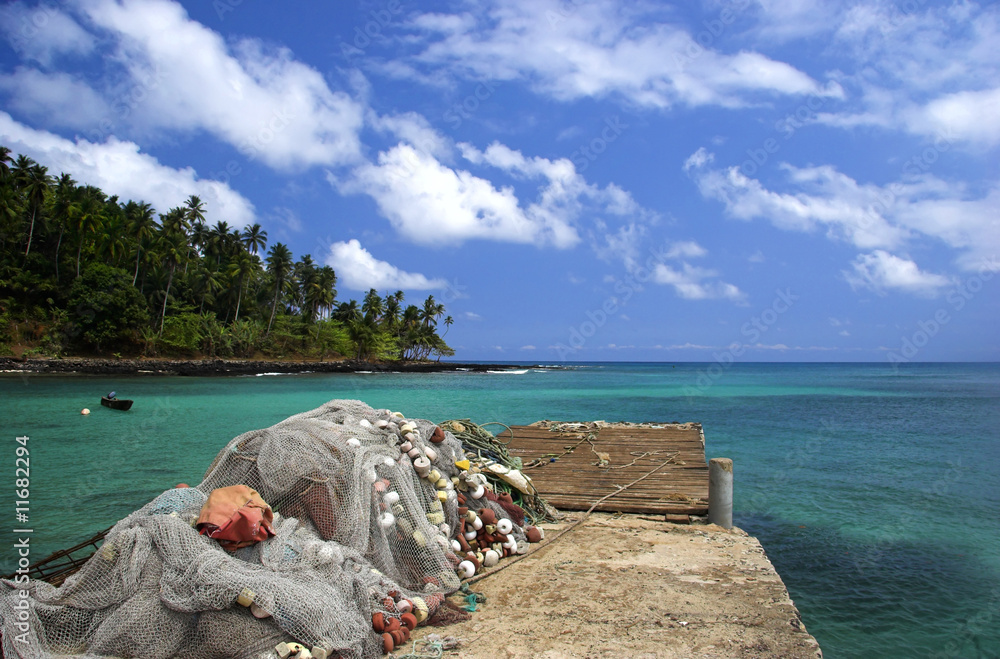 Wall mural equator beach
