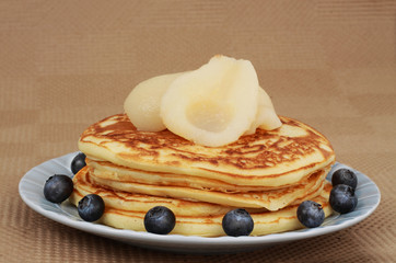 pancakes and fruits