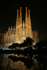 Sagrada Familia at Night (Barcelona, Spain)