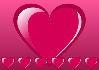 valentines background with hearts