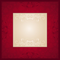 red background with heart