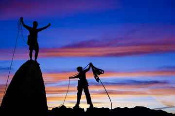 Climber on the summit.