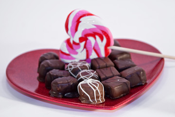 Valentine's Day sweets plate