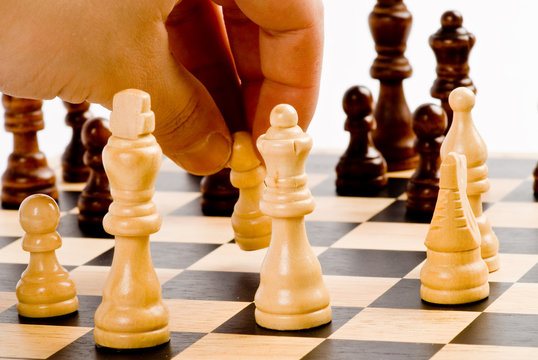 Chess gameplay - white pawn's move