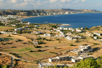 Fototapeta na wymiar View at the sea bay and village