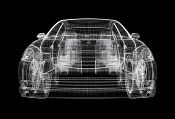 Wireframe car