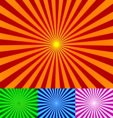 Washable wall murals Psychedelic Vector vintage rays background