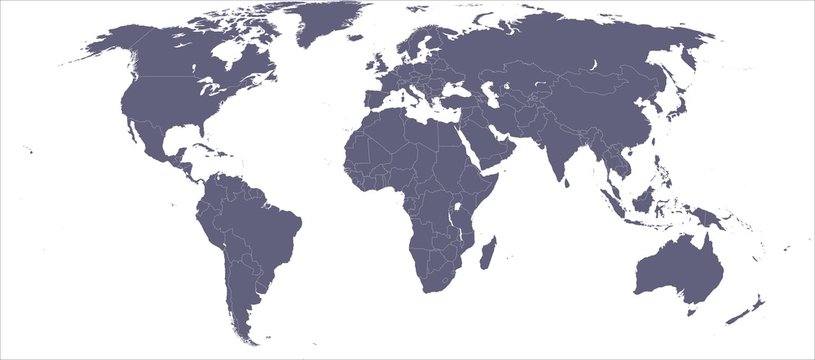 Weltkarte mit Ländern