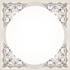 vintage floral frame