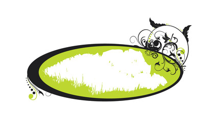 abstract floral frame